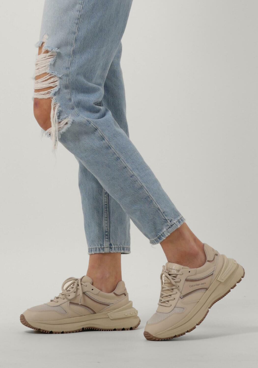 Beige CALVIN KLEIN Lage sneakers CHUNKY RIBBON - large
