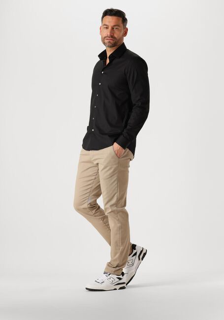 Zwarte CALVIN KLEIN Klassiek overhemd POPLIN STRETCH SLIM SHIRT - large