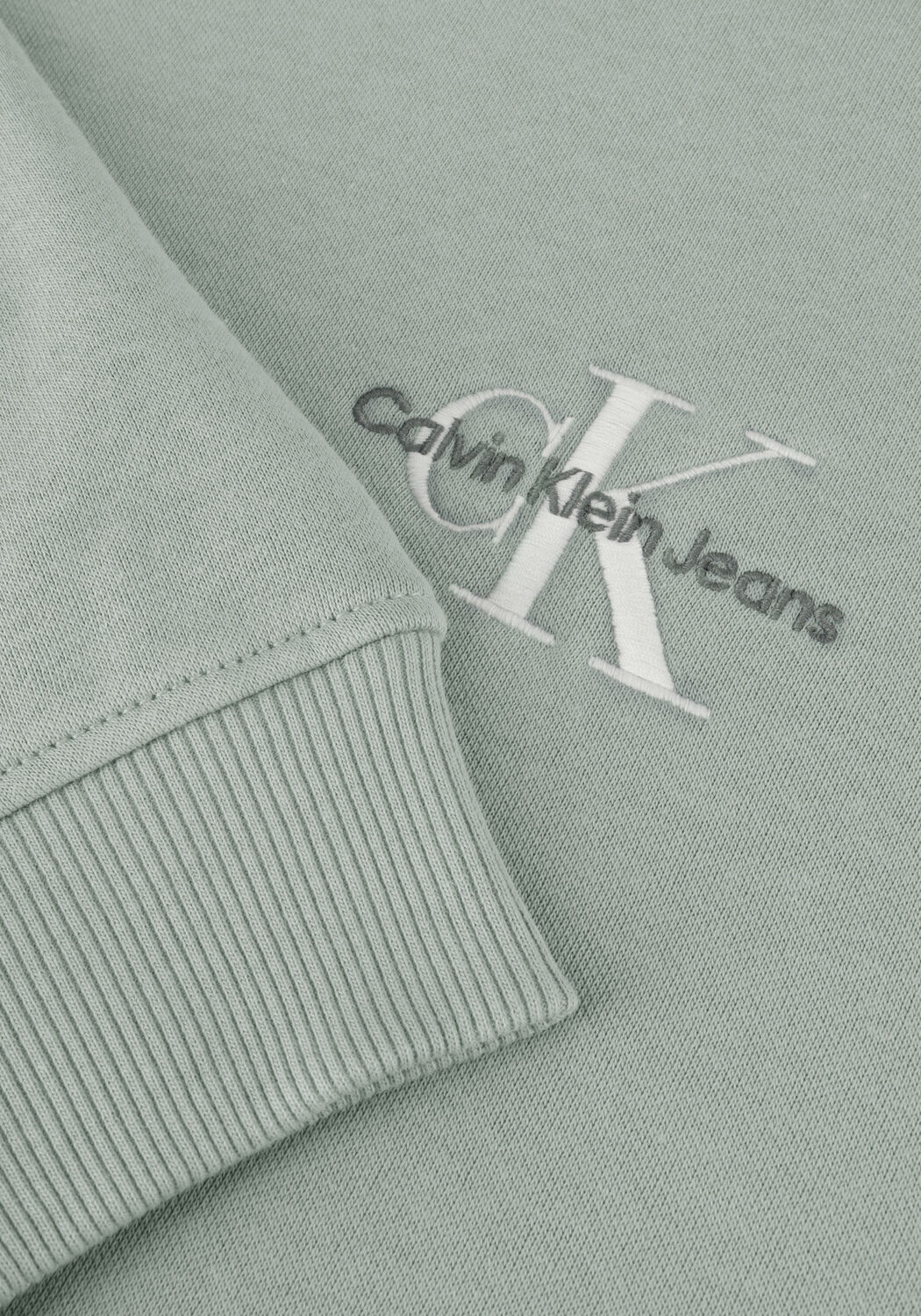 Grijze CALVIN KLEIN Trui MONOLOGO CREW NECK - large