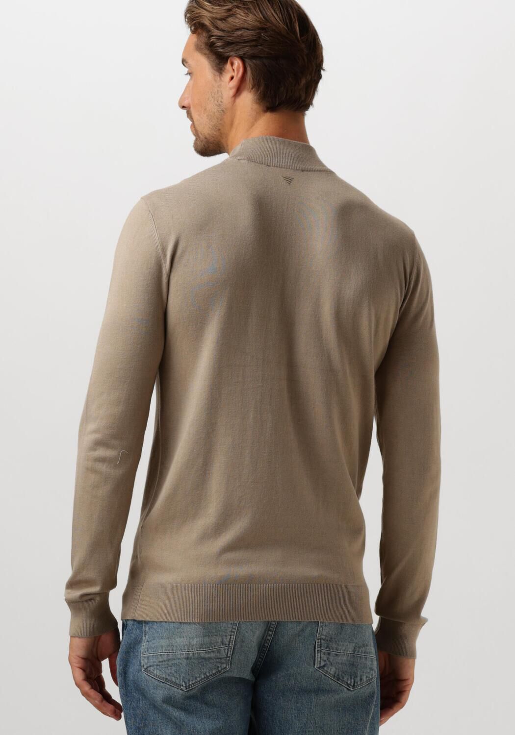 PURE PATH Heren Truien & Vesten Essential Knit Mockneck Sweater Taupe