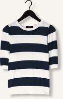 Blauwe JANSEN AMSTERDAM Top KIMMIE TOP K 136 BIG STRIPE SHORT PUFFED SLEEVE Blauwe JANSEN AMSTERDAM Top KIMMIE TOP K 136 BIG STRIPE SHORT PUFFED SLEEVE - medium