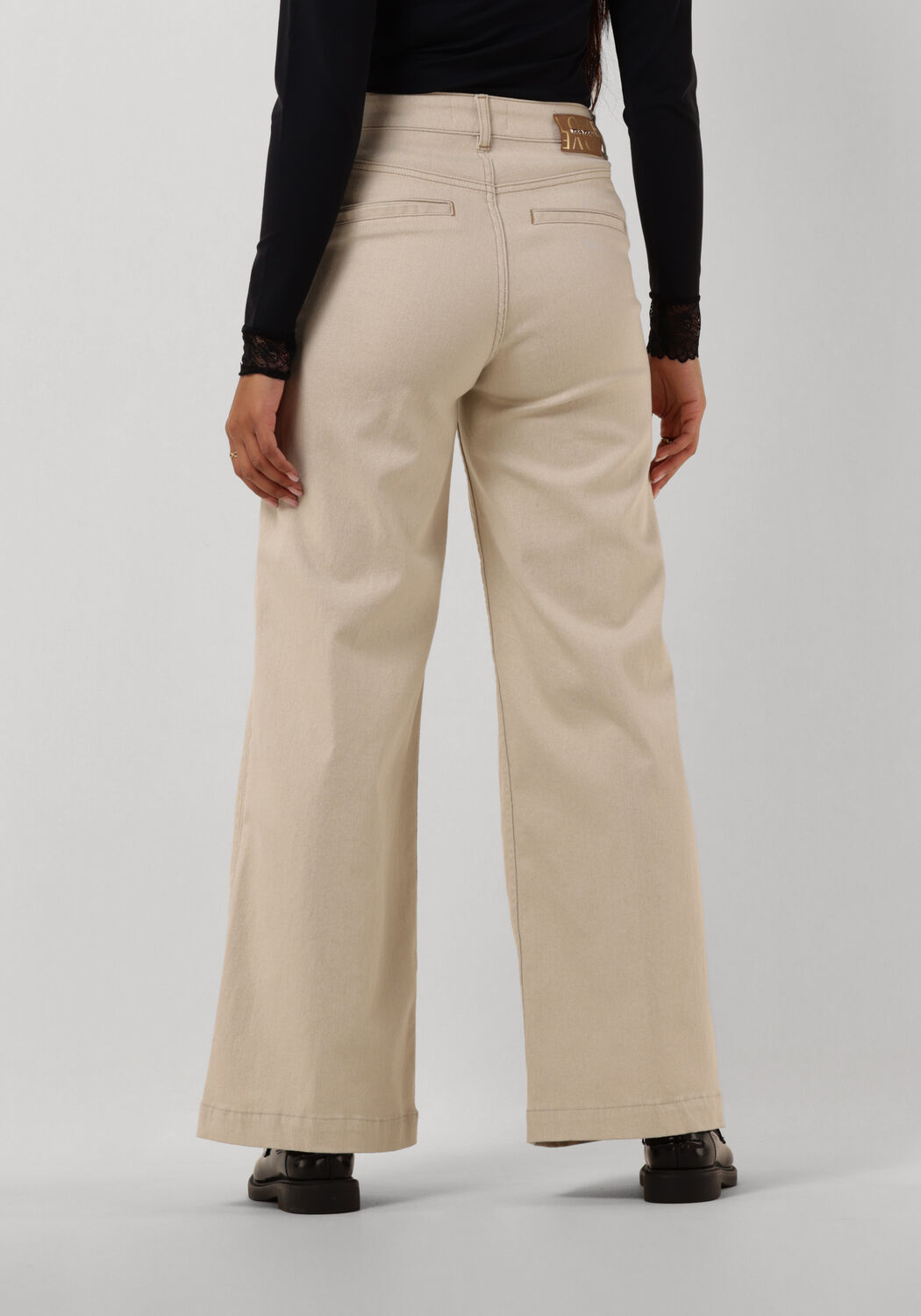 MOS MOSH Dames Jeans Colette Shimmer Pants Beige