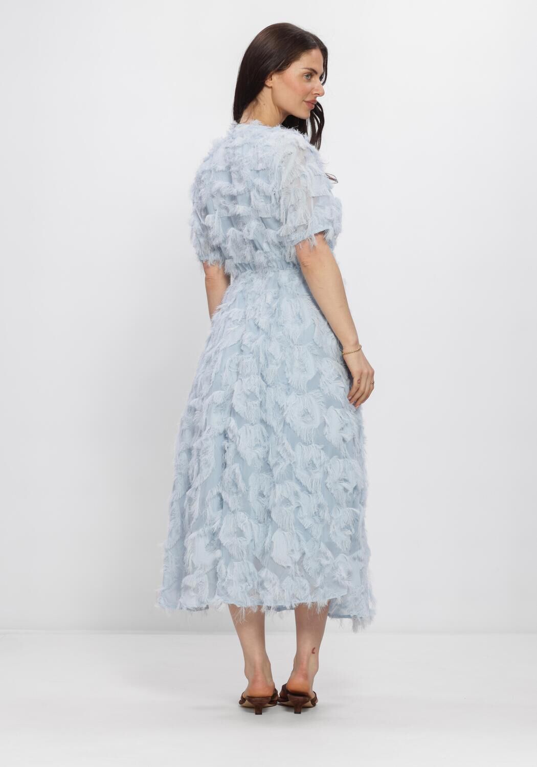 Blauwe Y.A.S. Jurken YASPAZYLLA 2/4 MIDI DRESS S. - large