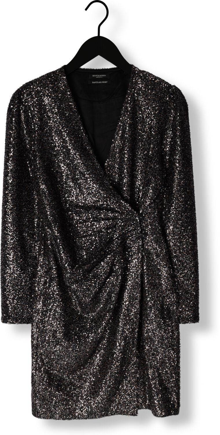 SCOTCH & SODA Dames Jurken Mini Dress In Mixed Sequins Zilver