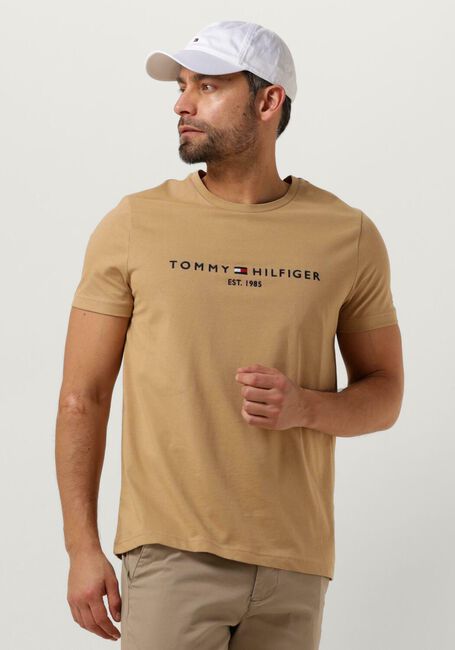 Khaki TOMMY HILFIGER T-shirt TOMMY LOGO TEE - large