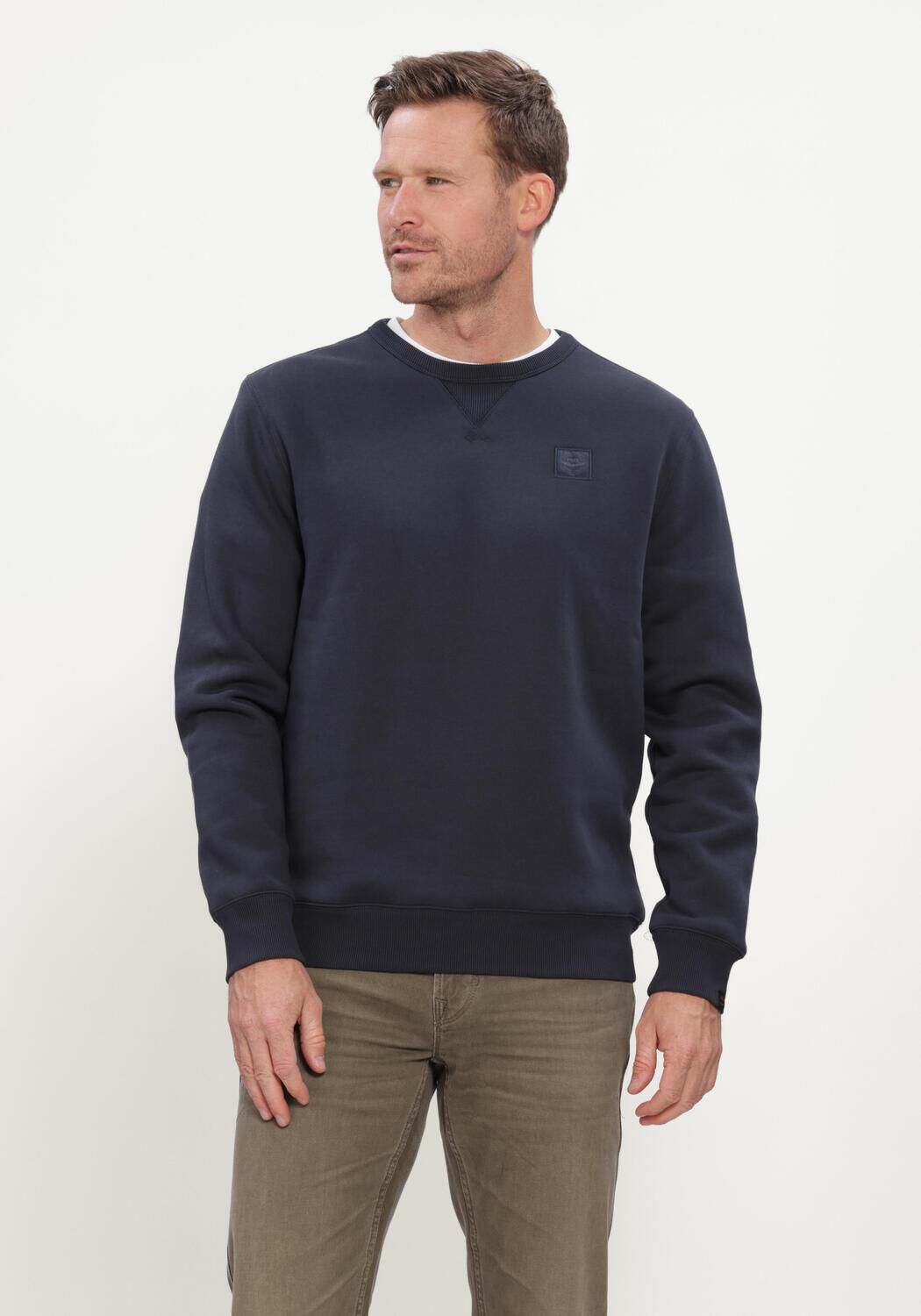 Donkerblauwe PME LEGEND Trui CREWNECK SOFT FLEECE SWEAT - large