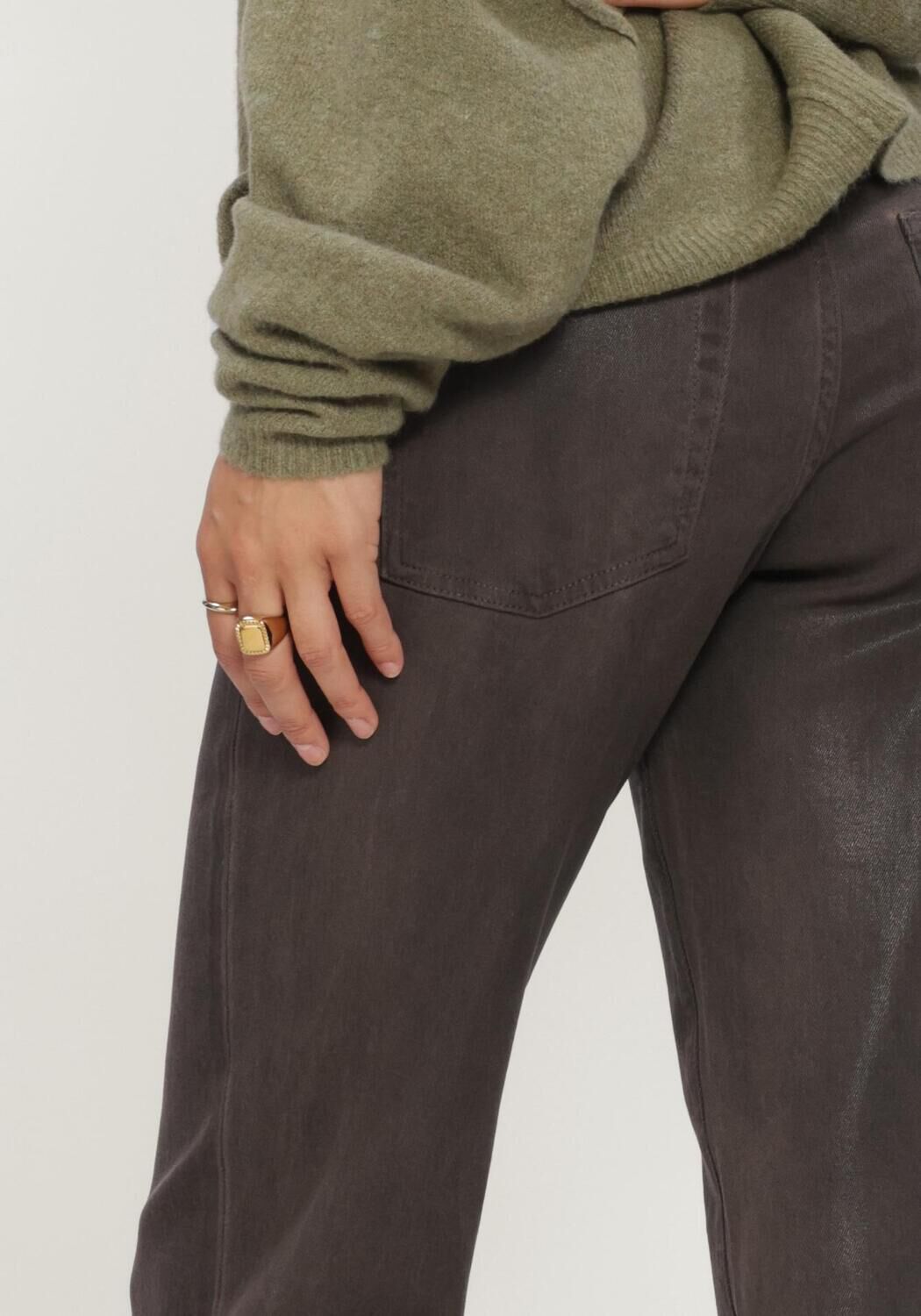 Zwarte 7 FOR ALL MANKIND Straight leg jeans CALIE STRAIGHT VINTAGE COATING BROWN - large