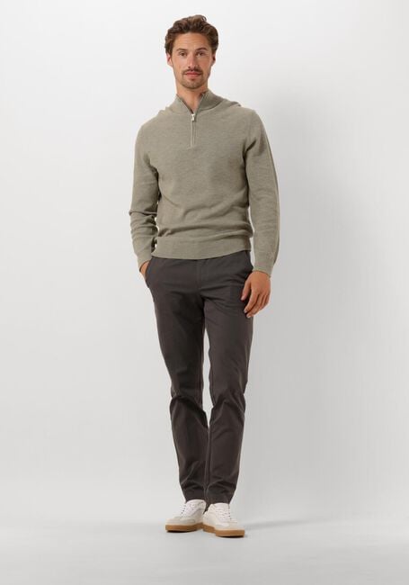 Groene PROFUOMO Trui PULLOVER HALF ZIP - large