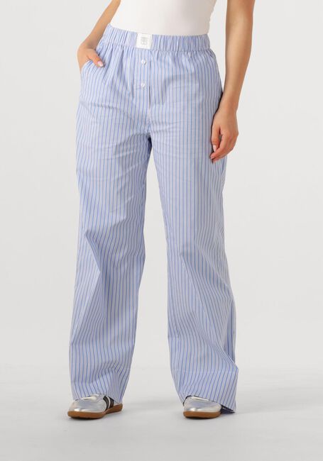 Lichtblauwe SECOND FEMALE Wijde broek TENBY TROUSERS - large