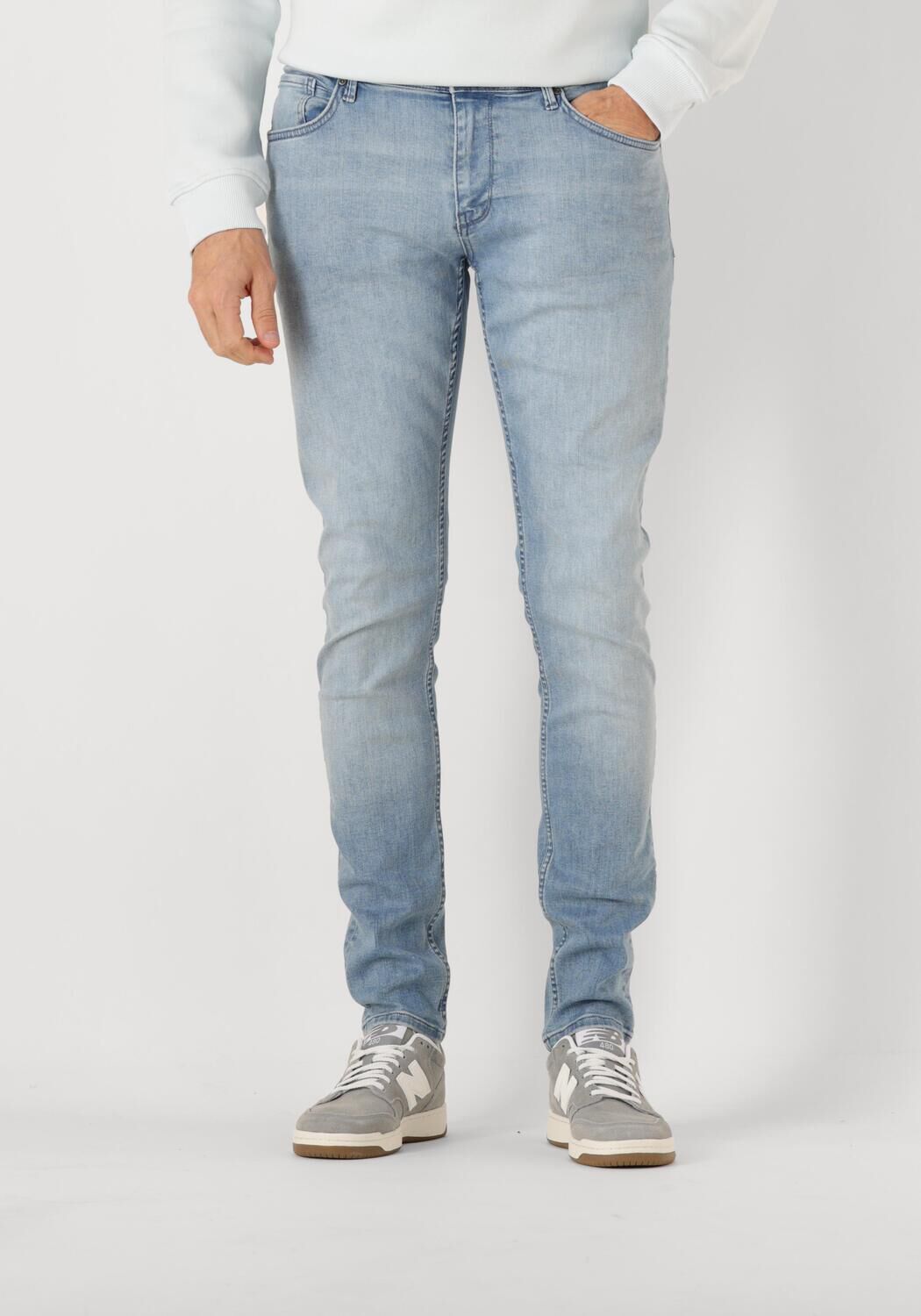 PURE PATH Heren Jeans The Jone Skinny Fit Jeans Lichtblauw
