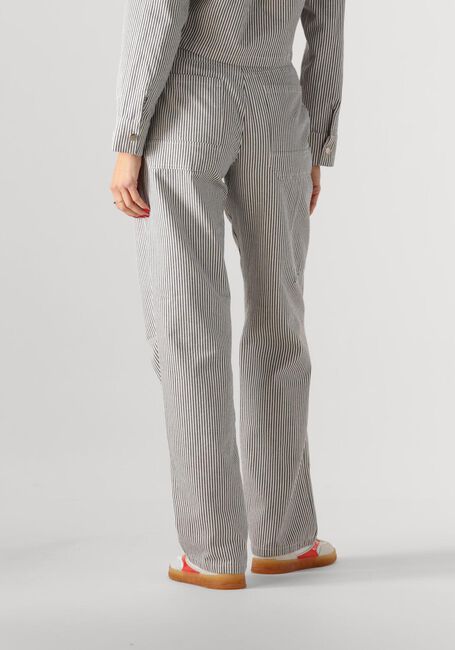 Blauwe COLOURFUL REBEL Straight leg jeans KENSI STRIPED WORKER PANTS - large