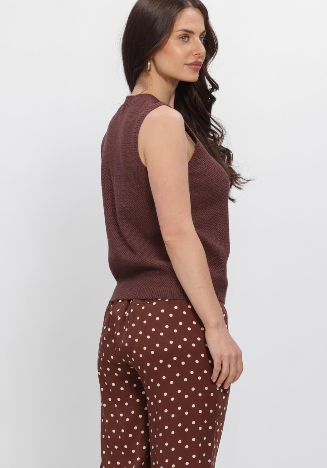 Bruine YDENCE Tops & T-shirts KNITTED TOP MONA - large