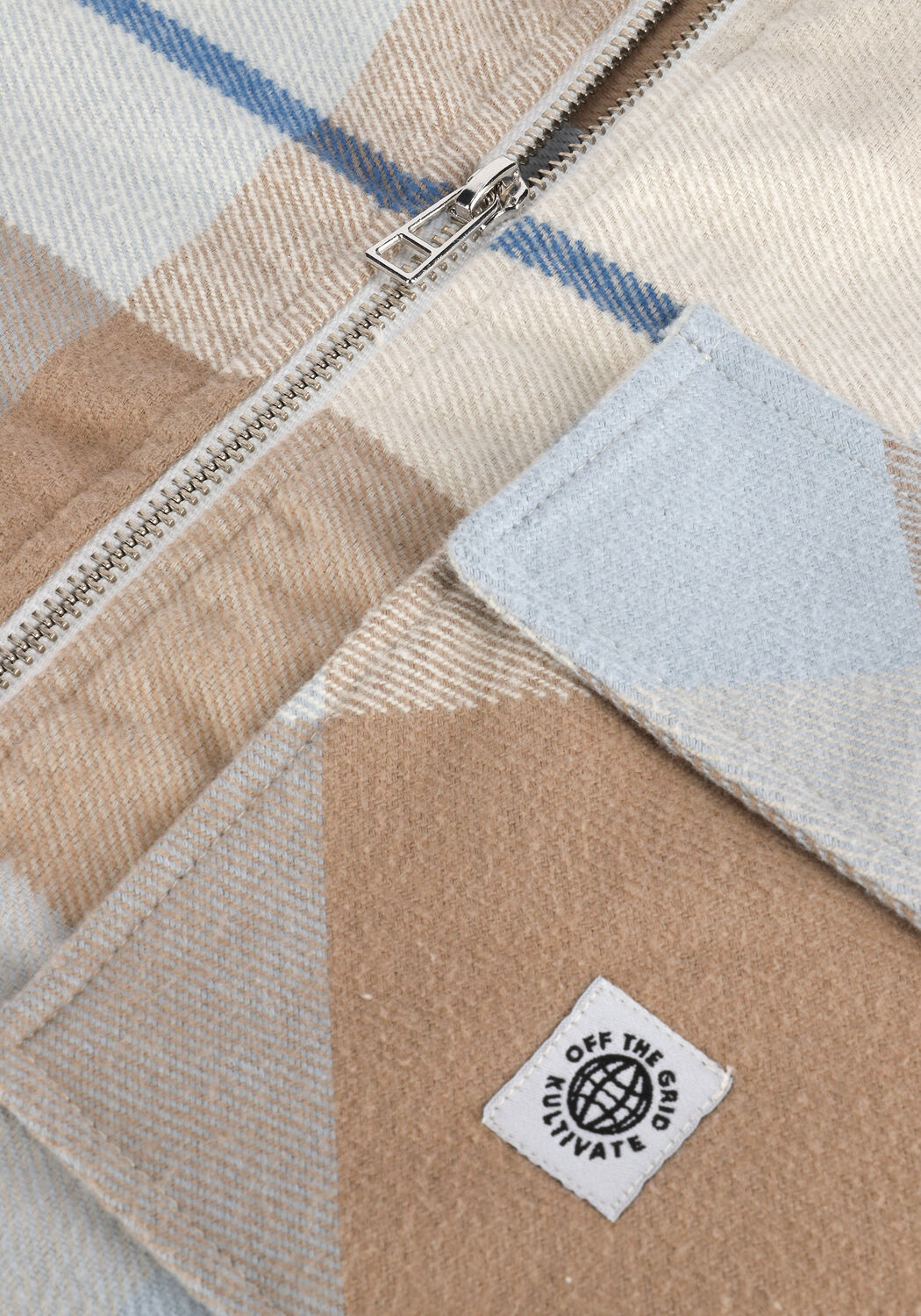 Blauwe KULTIVATE Overshirt ST CHECKERZ - large