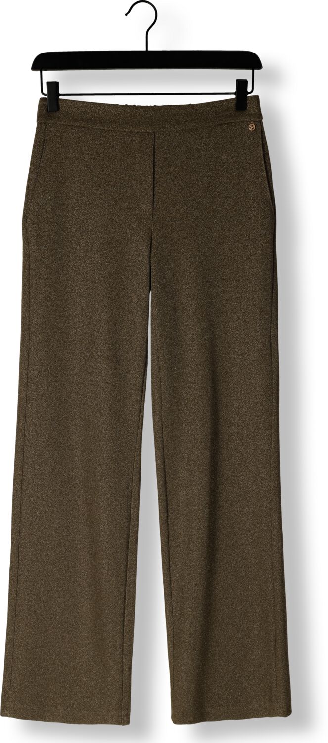 NUKUS Dames Broeken Britt Pants Lurex Olijf