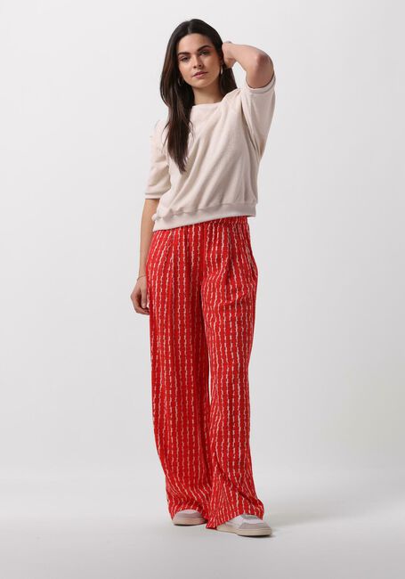 Rode BY-BAR Wijde broek BENJI RED GROOVE PANT - large