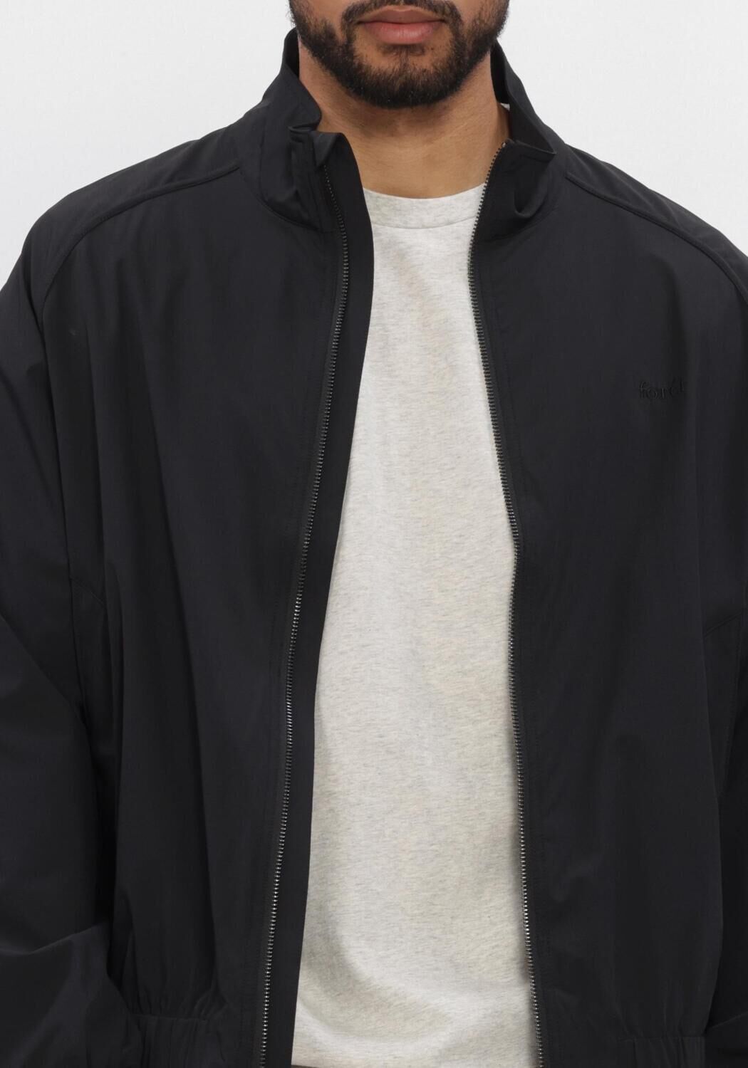 Zwarte FOR&Eacute;T Jack STREAM TRACK JACKET - large