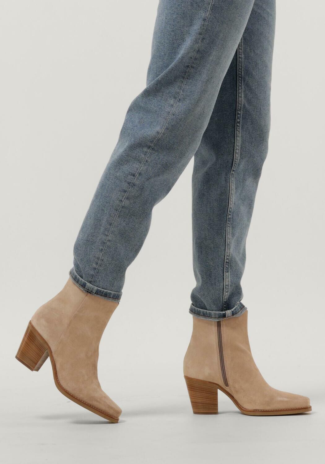 Beige VIA VAI Enkellaarsjes ANIKA | Omoda