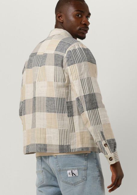 Zand SCOTCH & SODA Overshirt LINEN-BLEND JACQUARD CHECK OVERSHIRT - large