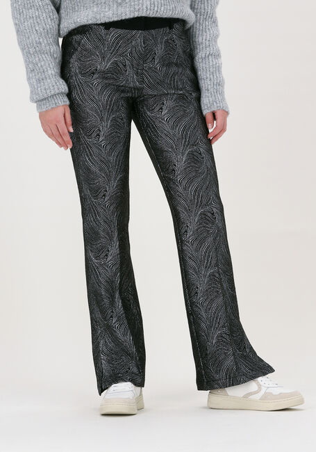 Zwarte SUMMUM Flared broek TROUSERS JACQUARD - large