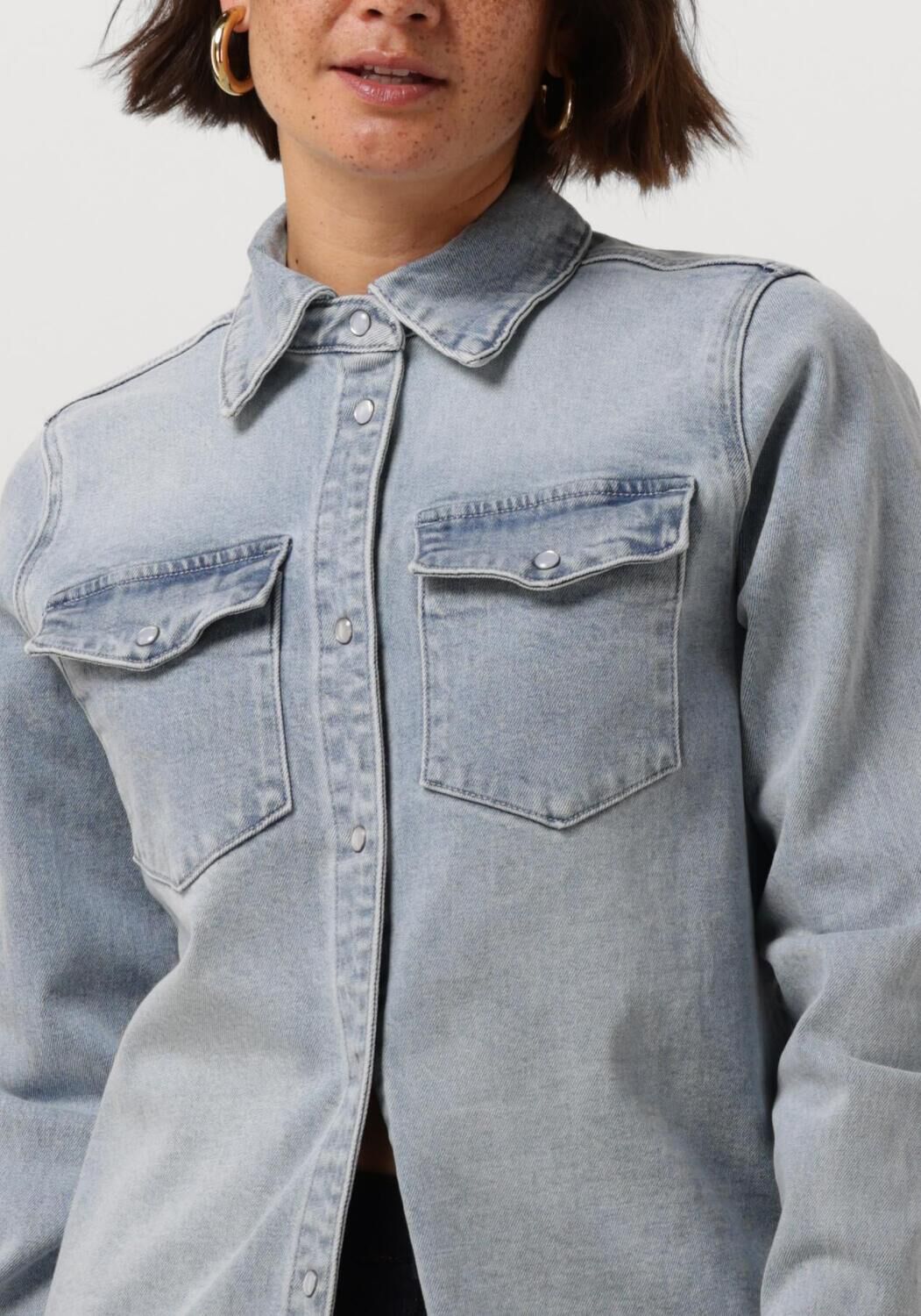 MY ESSENTIAL WARDROBE Dames Blouses Dagmarmw 168 Shirt Lichtblauw