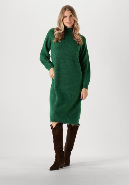 Groene Y.A.S. Midi jurk YASBALIS LS FUNNEL KNIT DRESS - large