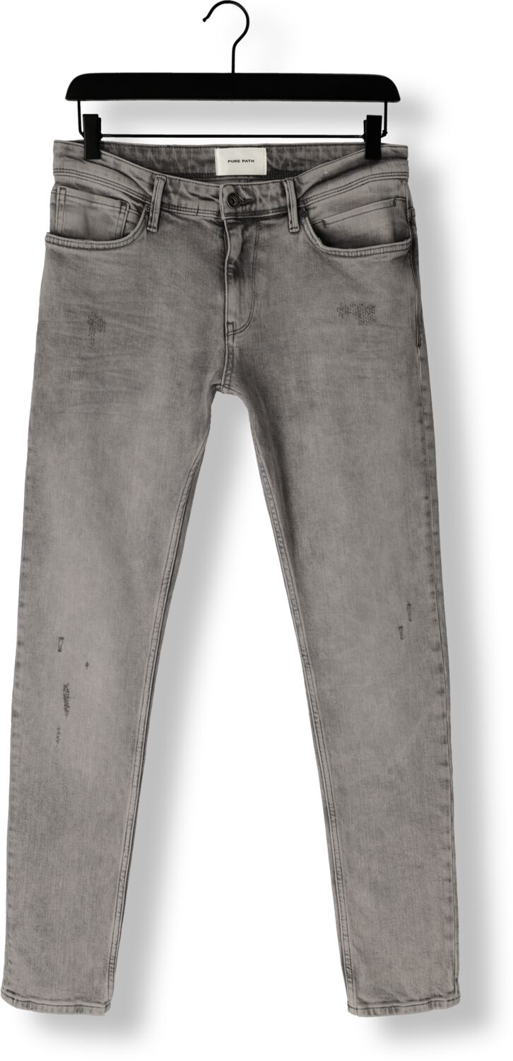 PURE PATH Heren Jeans The Jone Lichtgrijs