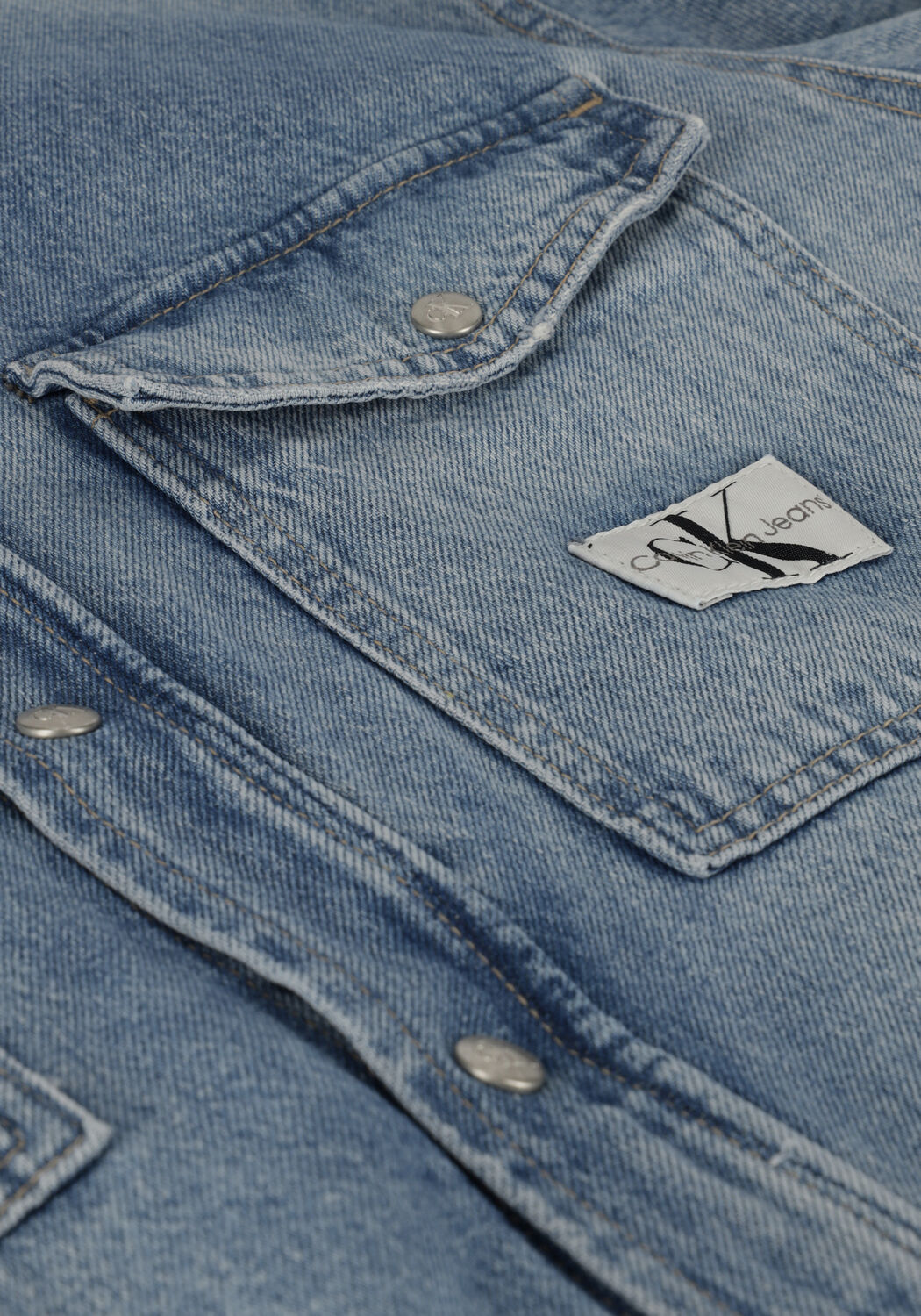 Blauwe CALVIN KLEIN Spijkerjas UTILITY SHIRT JACKET - large