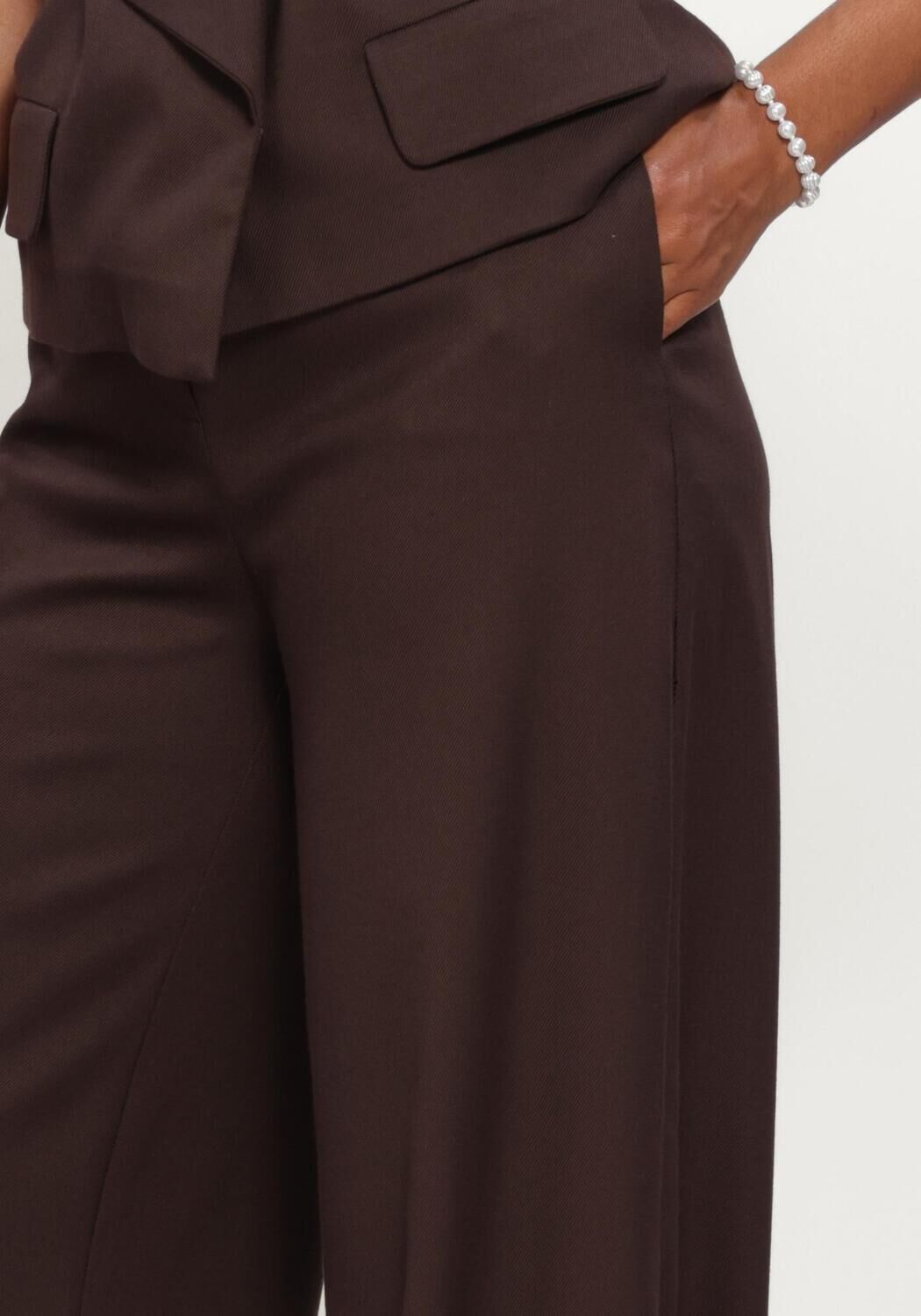 Bruine EST'SEVEN Wijde broek FERREIRA JOSIAH TROUSER FW26 - large