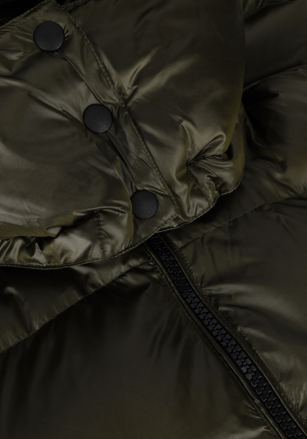 Olijf CANADIAN Gewatteerde jas RECLYLED SHINY - large
