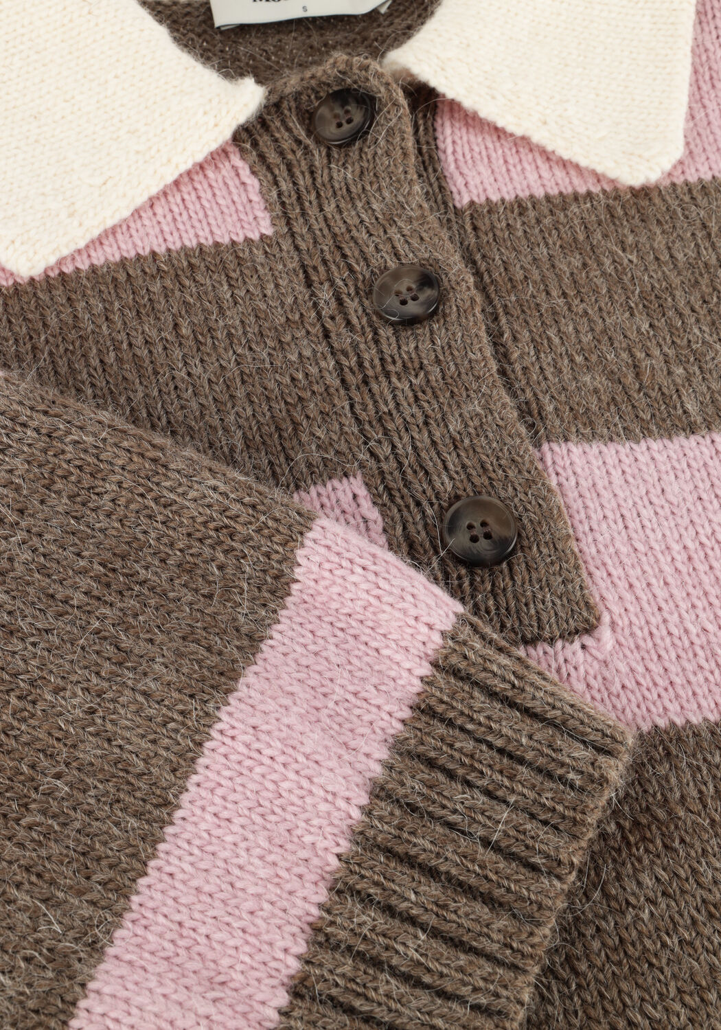 Roze MODSTR&Ouml;M Trui PELHAMMD STRIPE POLO - large