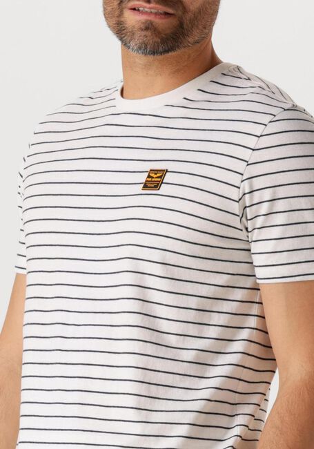 Beige PME LEGEND T-shirt SHORT SLEEVE R-NECK YD MELANGE STRIPED JERSEY - large