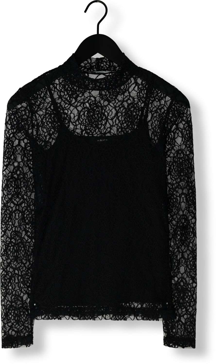 JANSEN AMSTERDAM Dames Tops & T-shirts Top Amarens L113 Zwart
