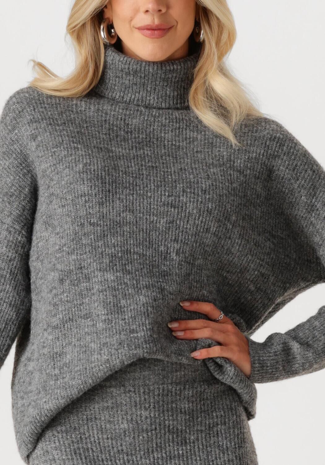 YDENCE Dames Truien & Vesten Knitted Sweater Lil Grijs