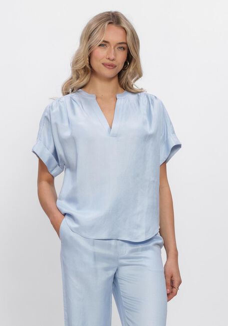 Blauwe MINUS Blouses MSJUNO LINEN BLOUSE - large