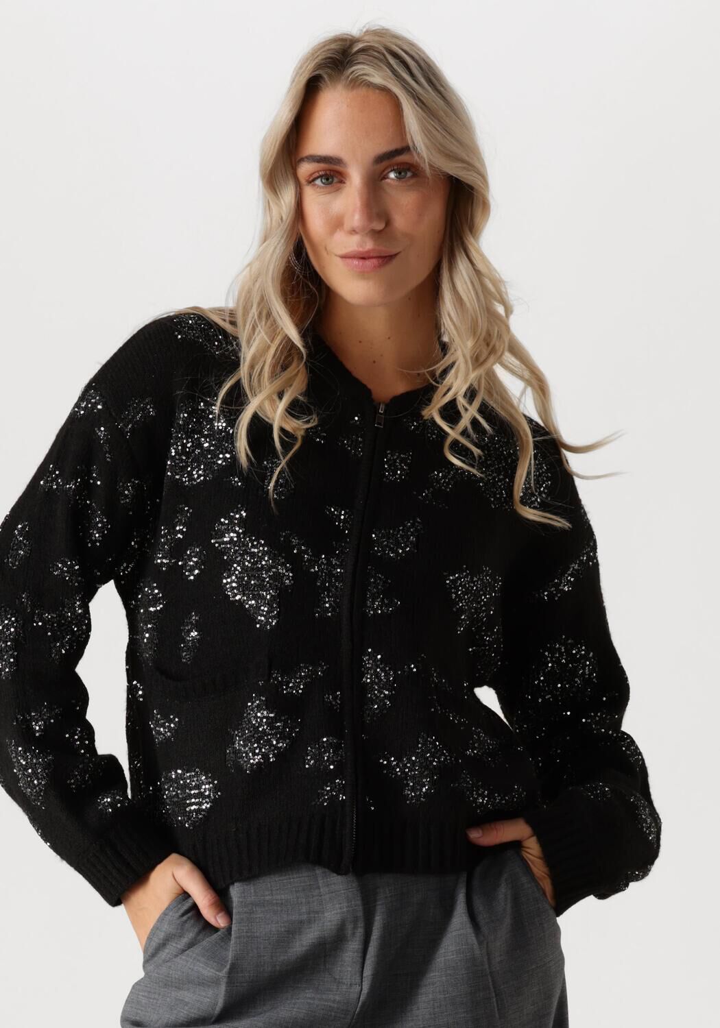 OBJECT Dames Truien & Vesten Objalora Knit Re L s Cardigan Zwart