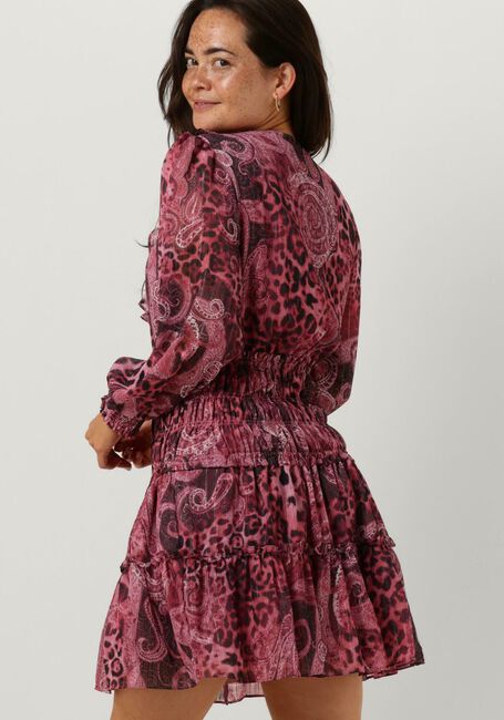 Roze GUESS Mini jurk LS LACE UP FLARED LUCY DRESS - large