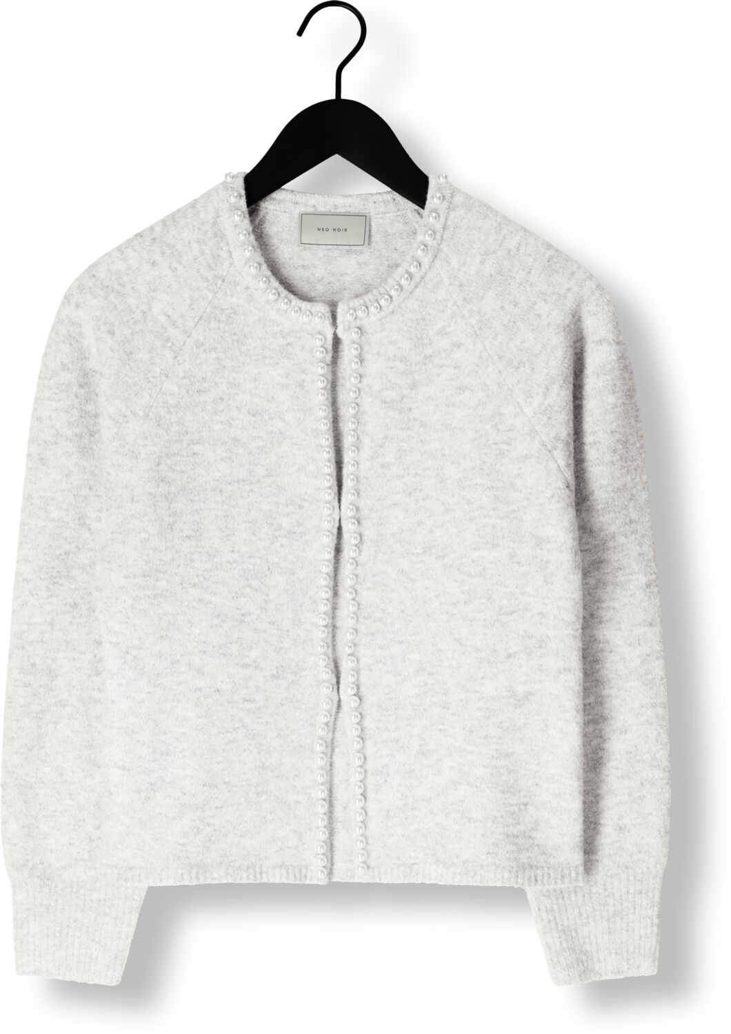NEO NOIR Dames Truien & Vesten Lily Pearl Knit Cardigan Lichtgrijs