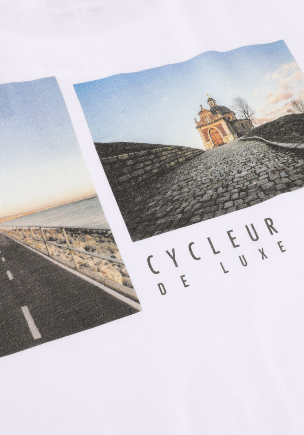 Witte CYCLEUR DE LUXE T-shirt FLAGROADS - large