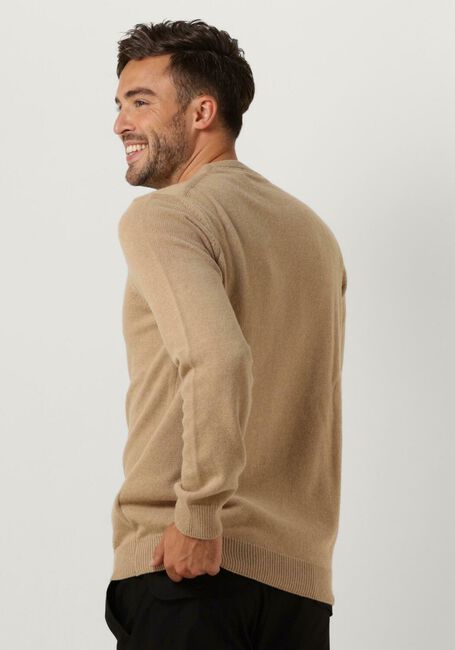 Beige LYLE & SCOTT Trui CREW NECK LAMBSWOOL BLEND JUMPER - large