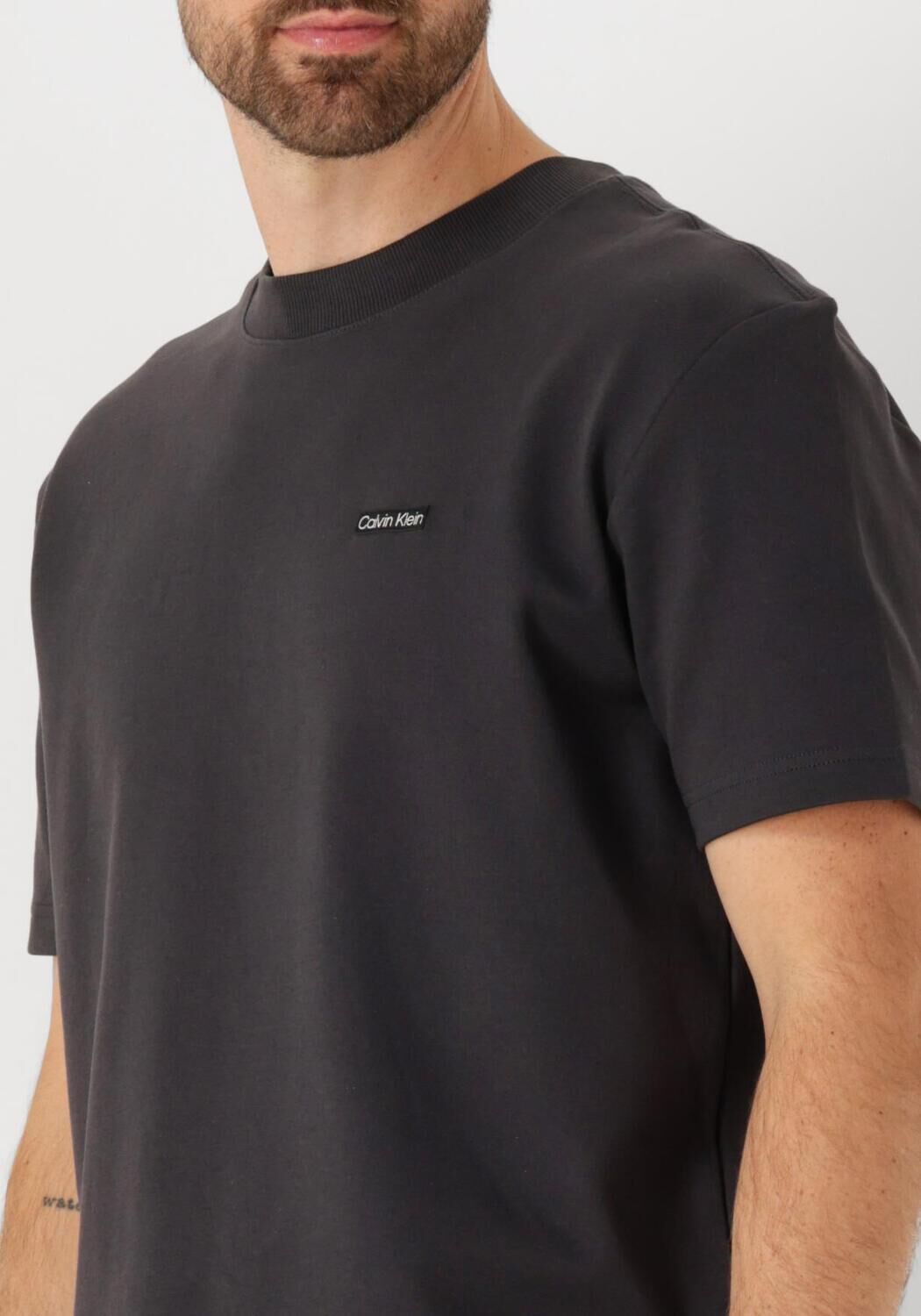 CALVIN KLEIN Heren Polo's & T-shirts Label Tee Zwart