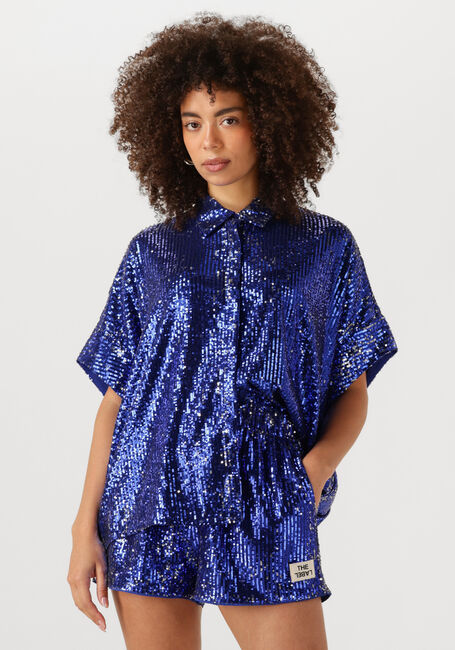 Blauwe ALIX THE LABEL Blouses WOVEN SEQUINS TOP - large