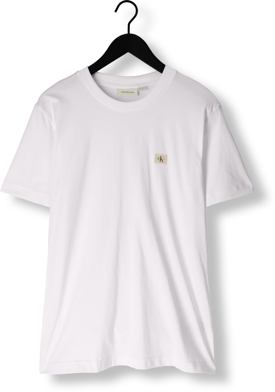 CALVIN KLEIN Heren Polo's & T-shirts Woven Label Regular Tee Wit