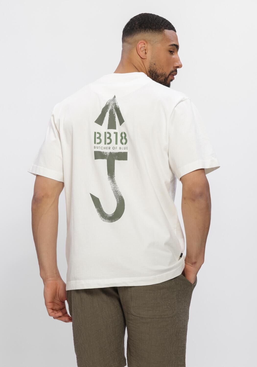 Witte BUTCHER OF BLUE T-shirt ARMY CARLOW LOOSE TEE - large