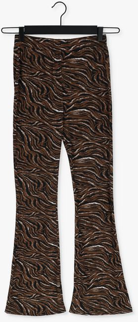 Bruine COLOURFUL REBEL Flared broek TIGER PEACHED FLARE PANTS - large
