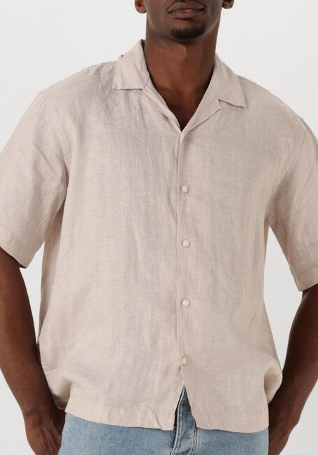 Beige SELECTED HOMME Casual overhemd SLHREGKYLIAN SS SHIRT RESORT - large
