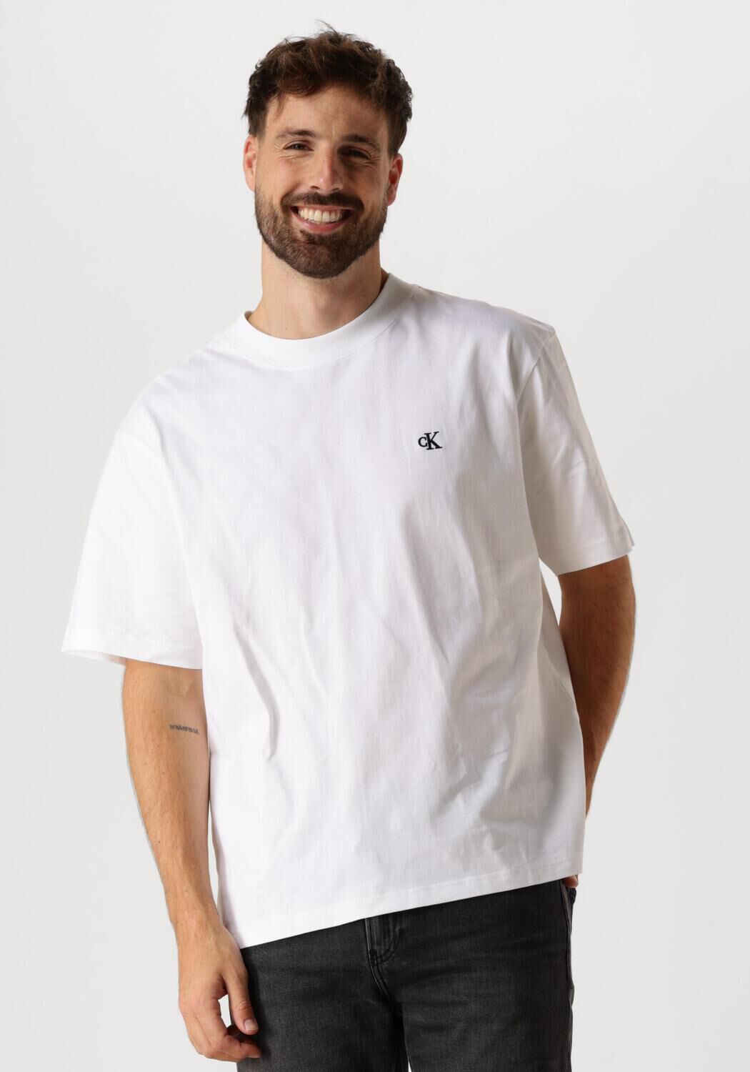 CALVIN KLEIN Heren Polo's & T-shirts Heavy Relaxed Tee Wit
