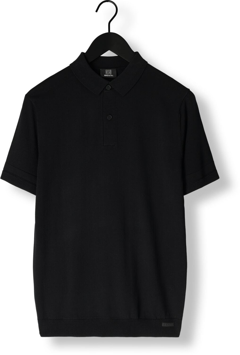 GENTI Heren Polo's & T-shirts Polo Button Ss K2046-1260 Zwart