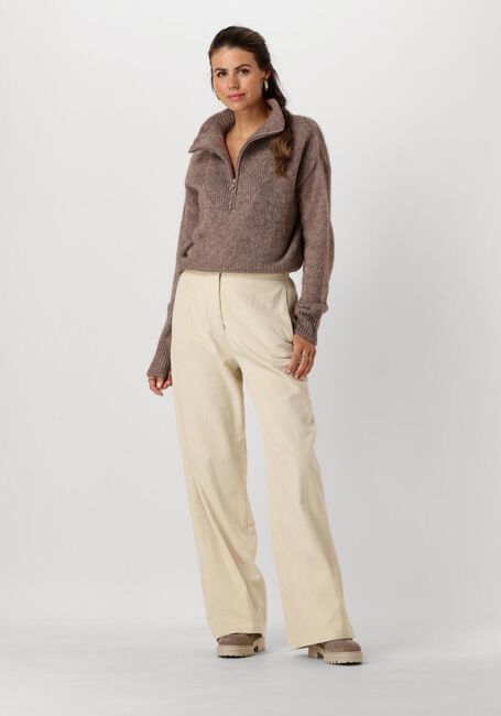 Taupe BY-BAR Trui BOXY BEAU PULLOVER - large