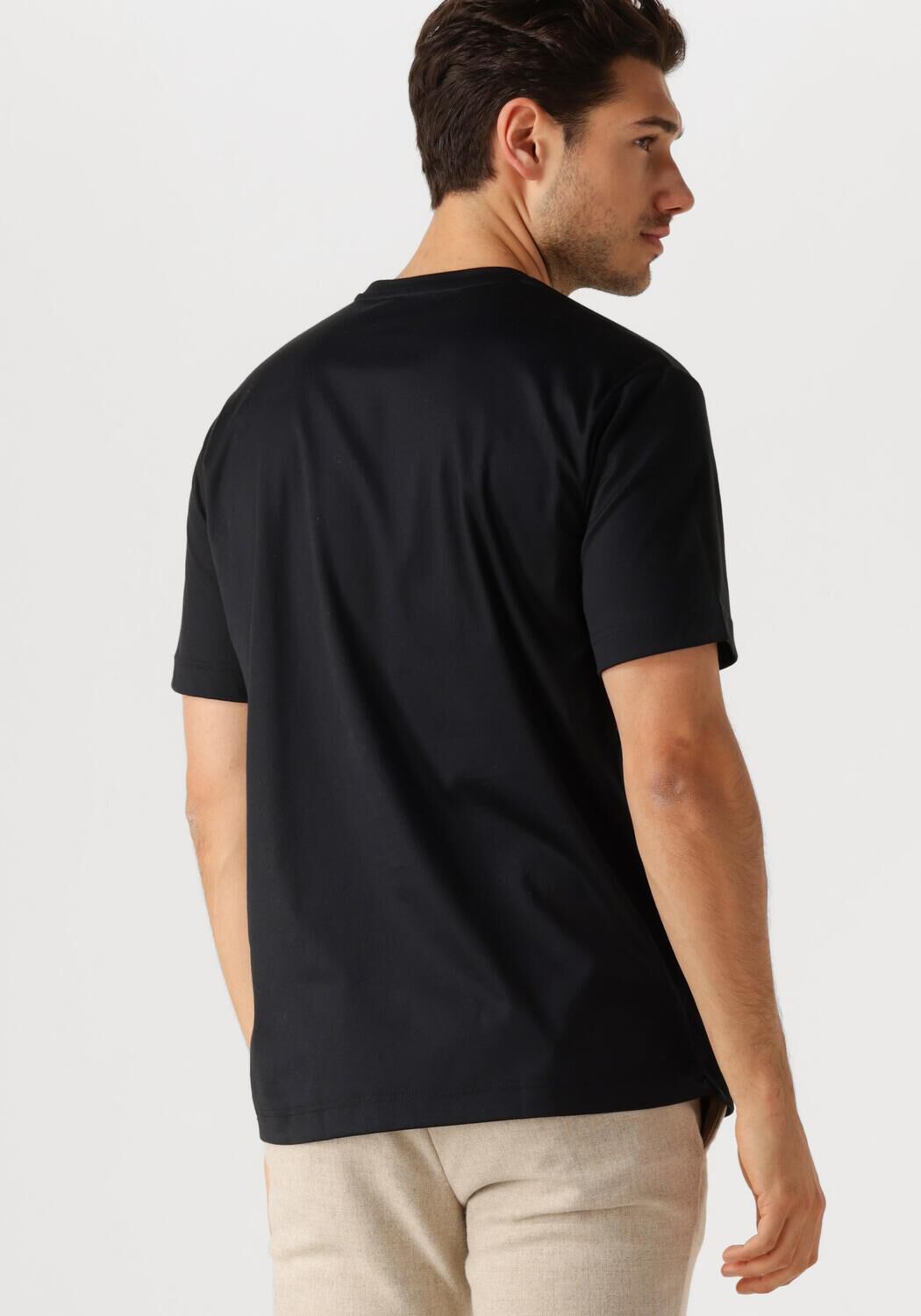 DESOTO LUXURY Heren Polo's & T-shirts Luxury Two Ply T-shirt 1 2 Zwart