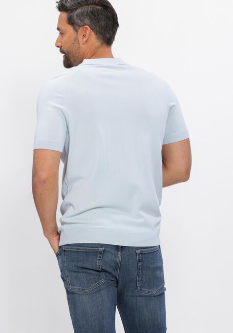 Lichtblauwe GENTI Polo POLO ZIP SS 1260 - large